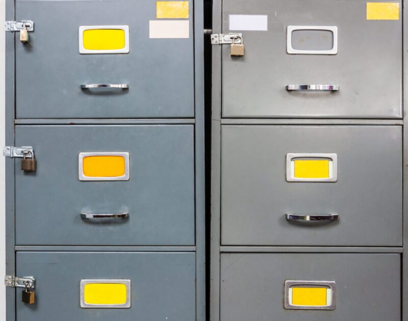 Filing cabinets that can be removed by Junk Masters