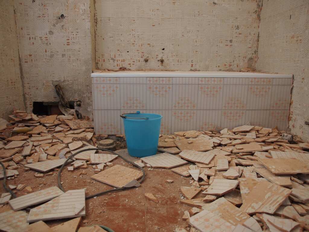 bathroom demolition